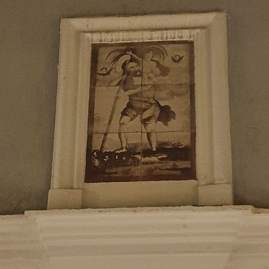 Ceramic panel of Saint Christopher