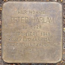 Stolperstein en memoria de Peter Harlam