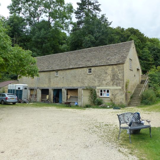 Open-fronted store west of the stables, Moor Wood