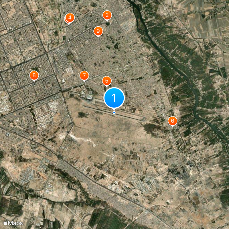 Al Najaf International Airport Map