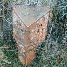 Milepost, S of Moorhampton