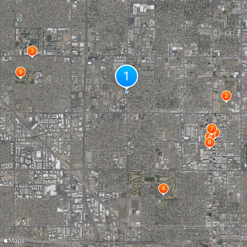Area code 602 Map