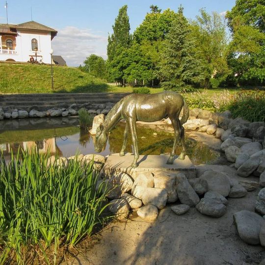 Socha koně v Šumperku v Sadech 1. máje