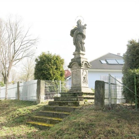 Statue of St. John of Nepomuk at the church in Horní Libchava
