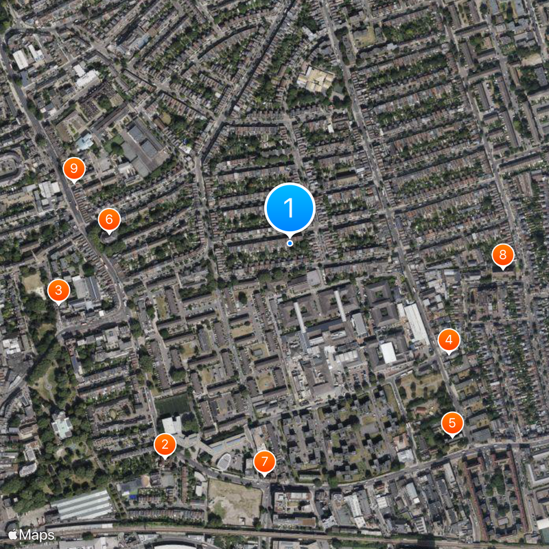 Homerton Map