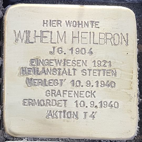 Stolperstein em memória de Wilhelm Heilbron