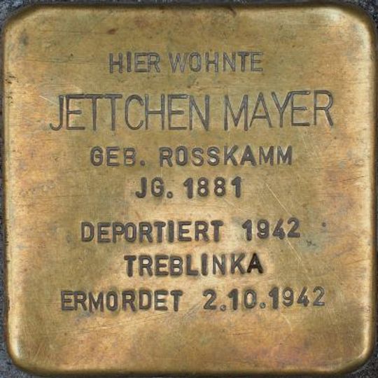 Stolperstein à la mémoire de Jettchen Mayer