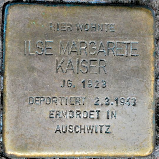 Stolperstein à la mémoire d’Ilse Margarete Kaiser