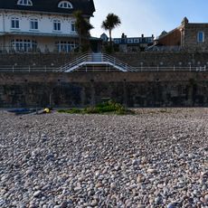 The Garden Wall To Sea Front Of Rock Cottage