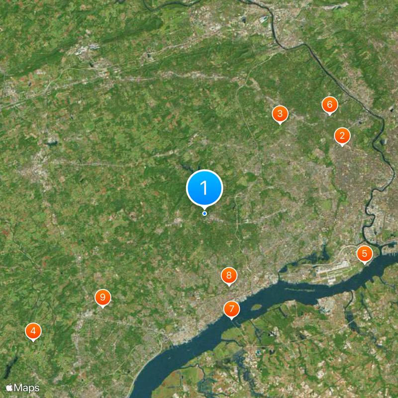 Comté de Delaware Carte