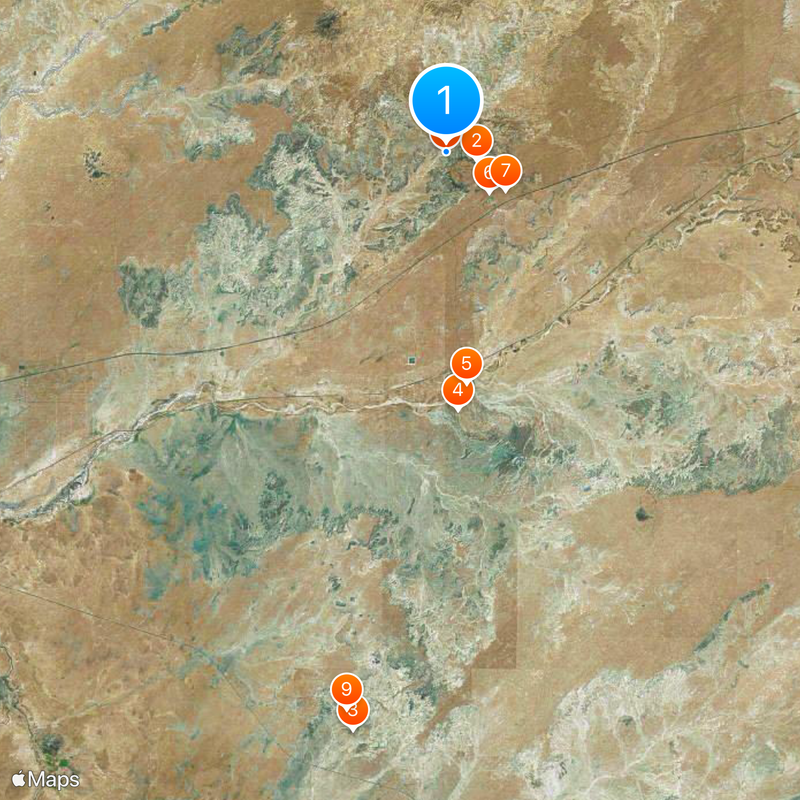 Petrified Forest National Park Kaart