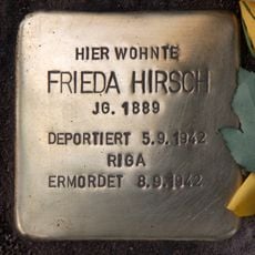 Stolperstein en memoria de Frieda Hirsch