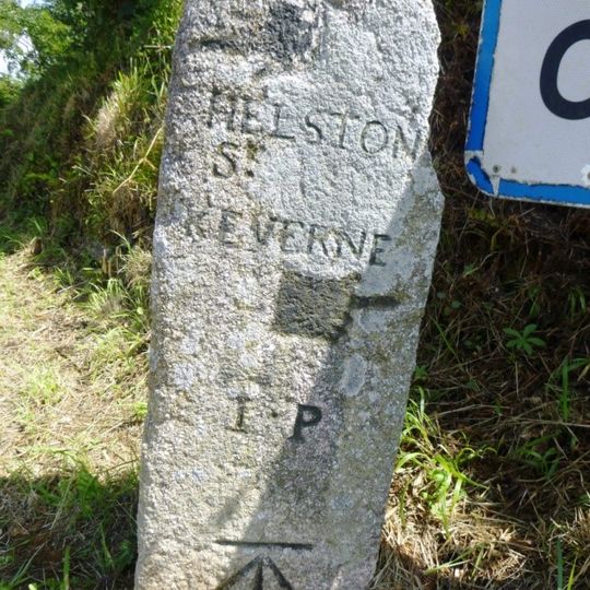 Guide Post 300 Metres East Of Tregowris