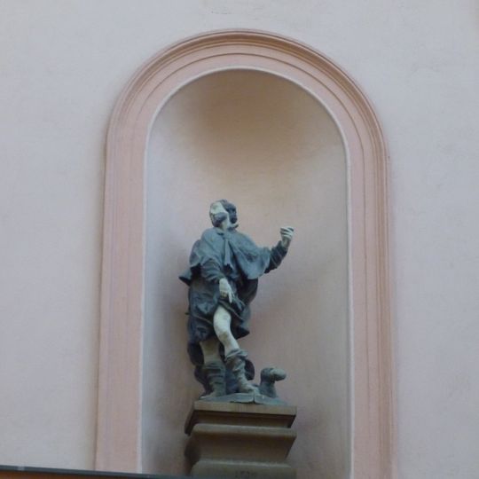 Socha sv. Rocha v nice domu na Josefské ulici v Brně