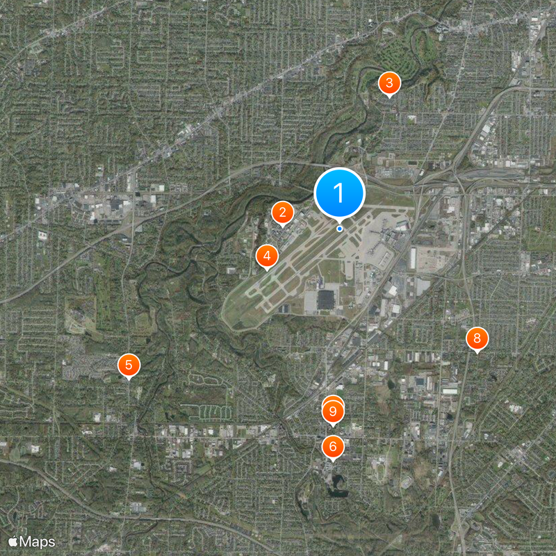 Cleveland Hopkins International Airport Map