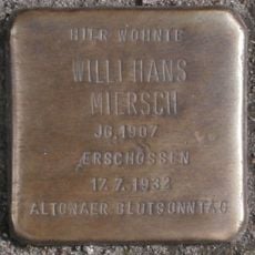 Stolperstein à la mémoire de Willi Hans Miersch
