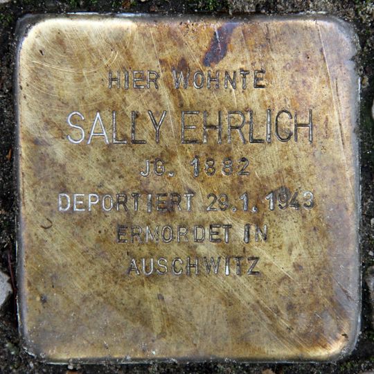 Stolperstein dedicated to Sally Ehrlich