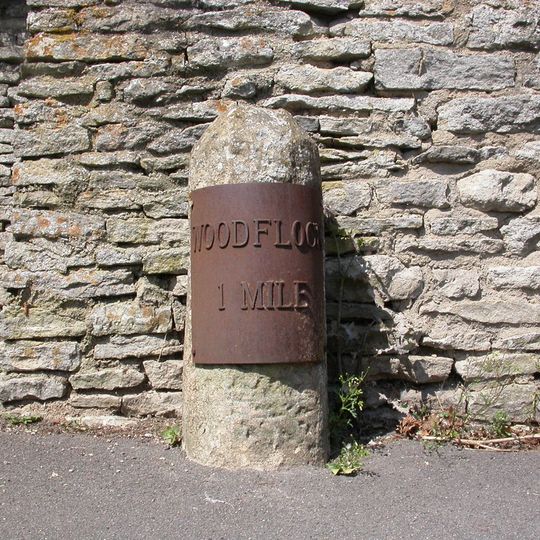 Milestone, Grove Road; by No.49, Hensington