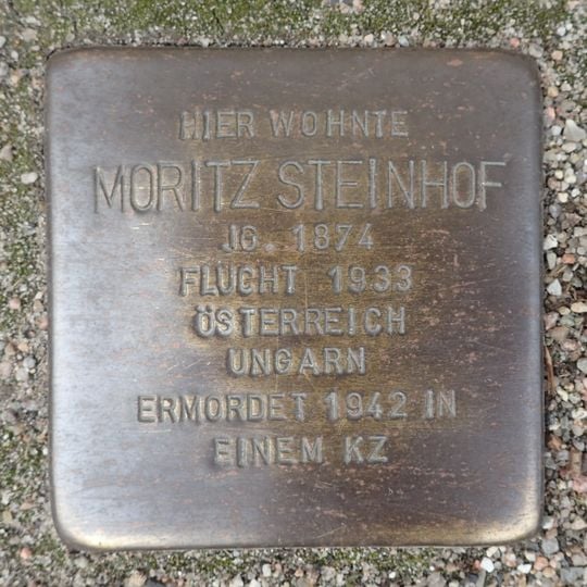 Stolperstein dedicated to Moritz Steinhof