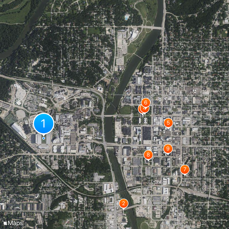 Kinnick Stadium Mapa