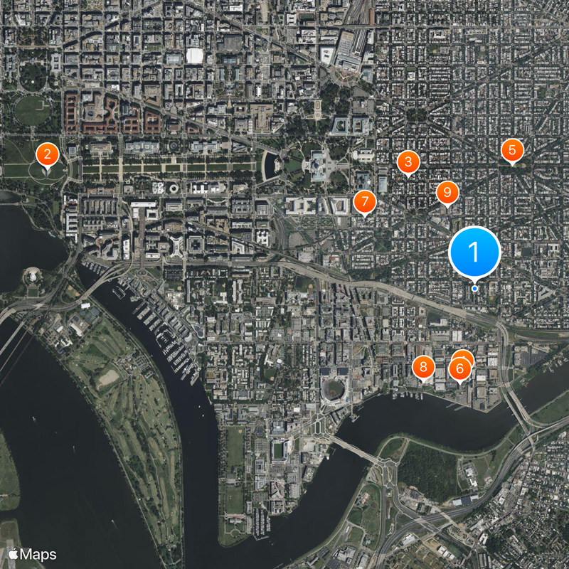 Marine Barracks, Washington, D.C. Kaart