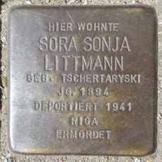 Stolperstein dedicated to Sora Sonja Littmann