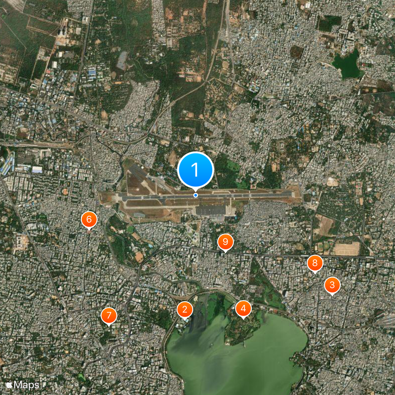 Begumpet Airport Map