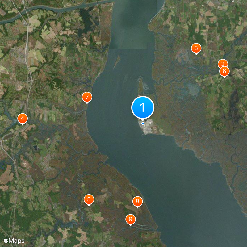 Planta de energía nuclear Hope Creek Mapa