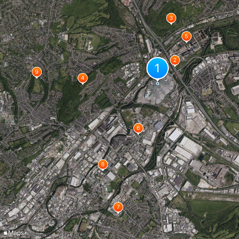 Meadowhall Centre Kaart