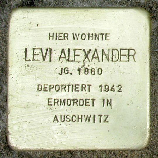 Stolperstein em memória de Levi Alexander