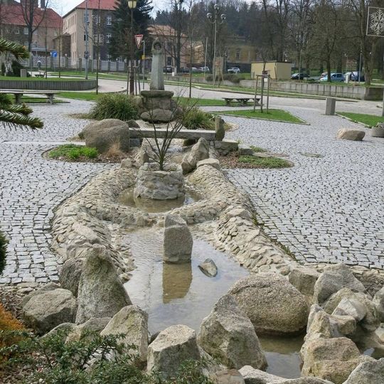 Kašna na Masarykově náměstí v Aši