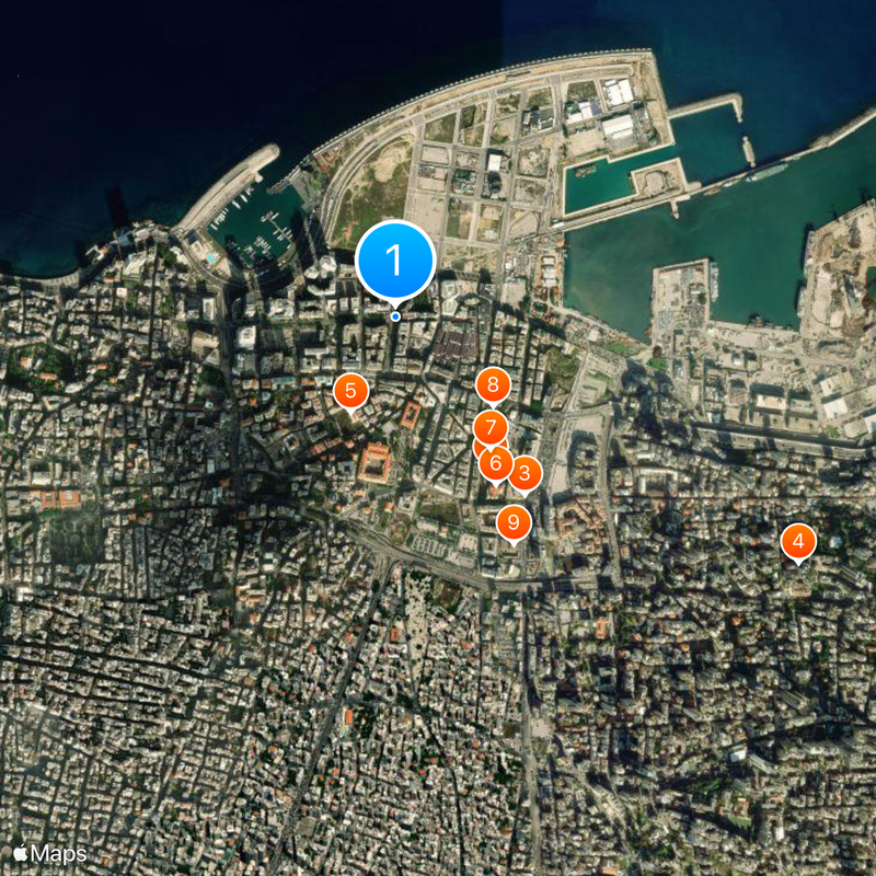 Beirut Central District Map