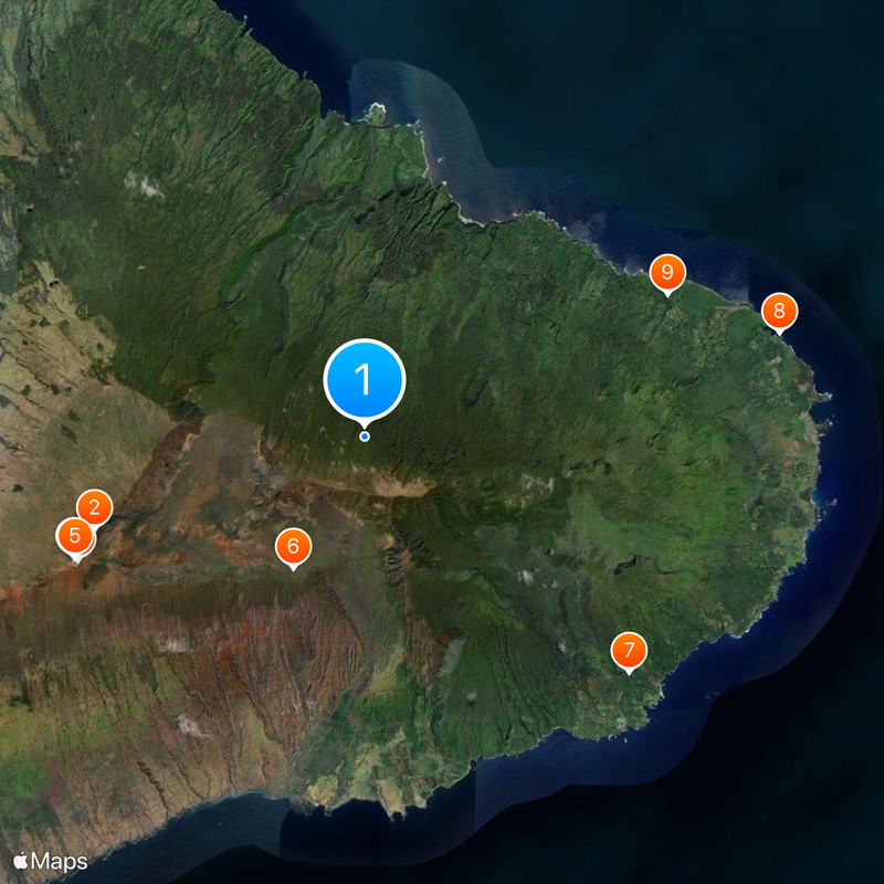Hawaiian Islands Map