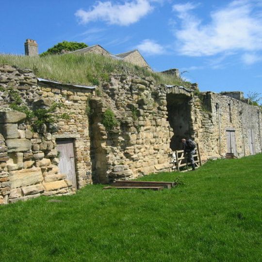Bradley Hall fortified house and underground passages, moated site, pillow mound and fishponds