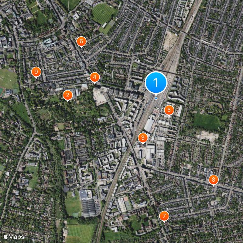 Cambridge railway station Map