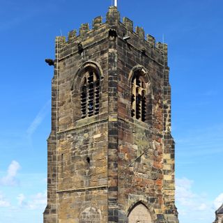 Tower to former Church of St Hilary to south west of present church