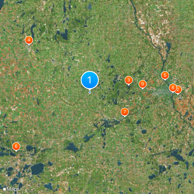 Contea di Stearns Mappa
