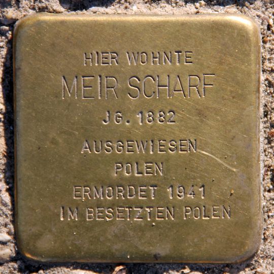 Stolperstein dedicated to Meir Scharf