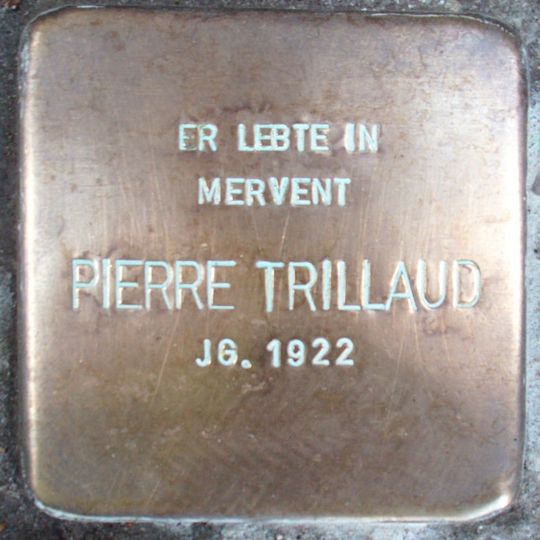Stolperstein en memoria de Pierre Trillaud
