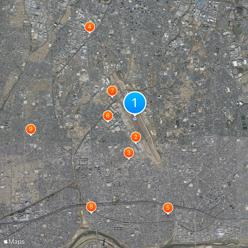Komaki Air Base Map