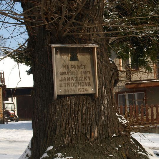 Pamětní deska Jana Žižky v Běšinách