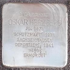 Stolperstein em memória de Oskar Herzberg