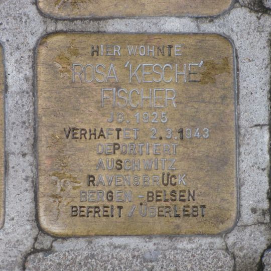 Stolperstein dedicated to Rosa Fischer