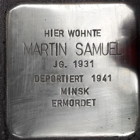 Stolperstein dedicated to Martin Samuel