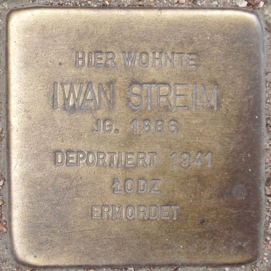 Stolperstein dedicated to Iwan Streim
