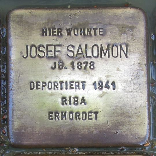 Stolperstein en memoria de Josef Salomon