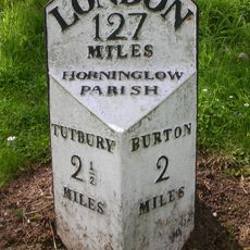 Milepost, Tutbury Road, jct with BeamHill Road at Outwoods Cross
