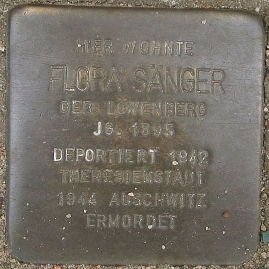 Stolperstein en memoria de Flora Sänger