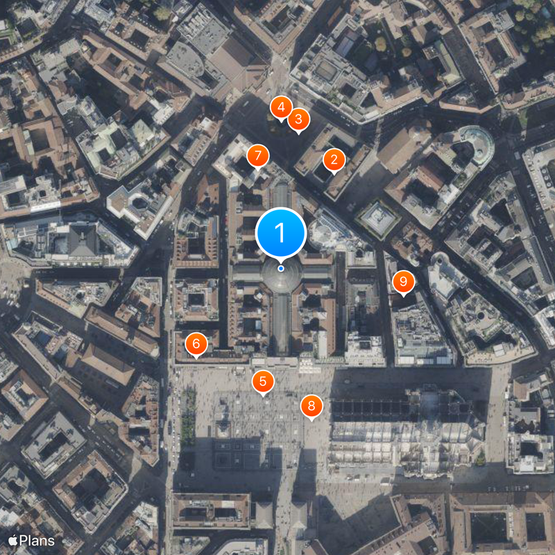 Galleria Vittorio Emanuele II Mapa