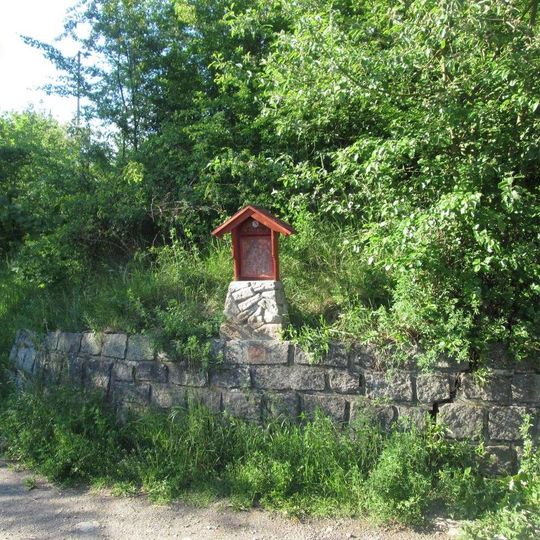 Obrázek na křížové cestě v Dýšině - 8. zastavení
